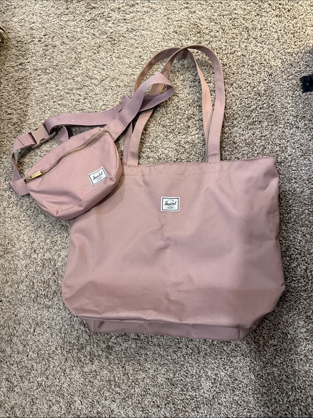 Herschel Tote Bag with Matching Fanny Pack
